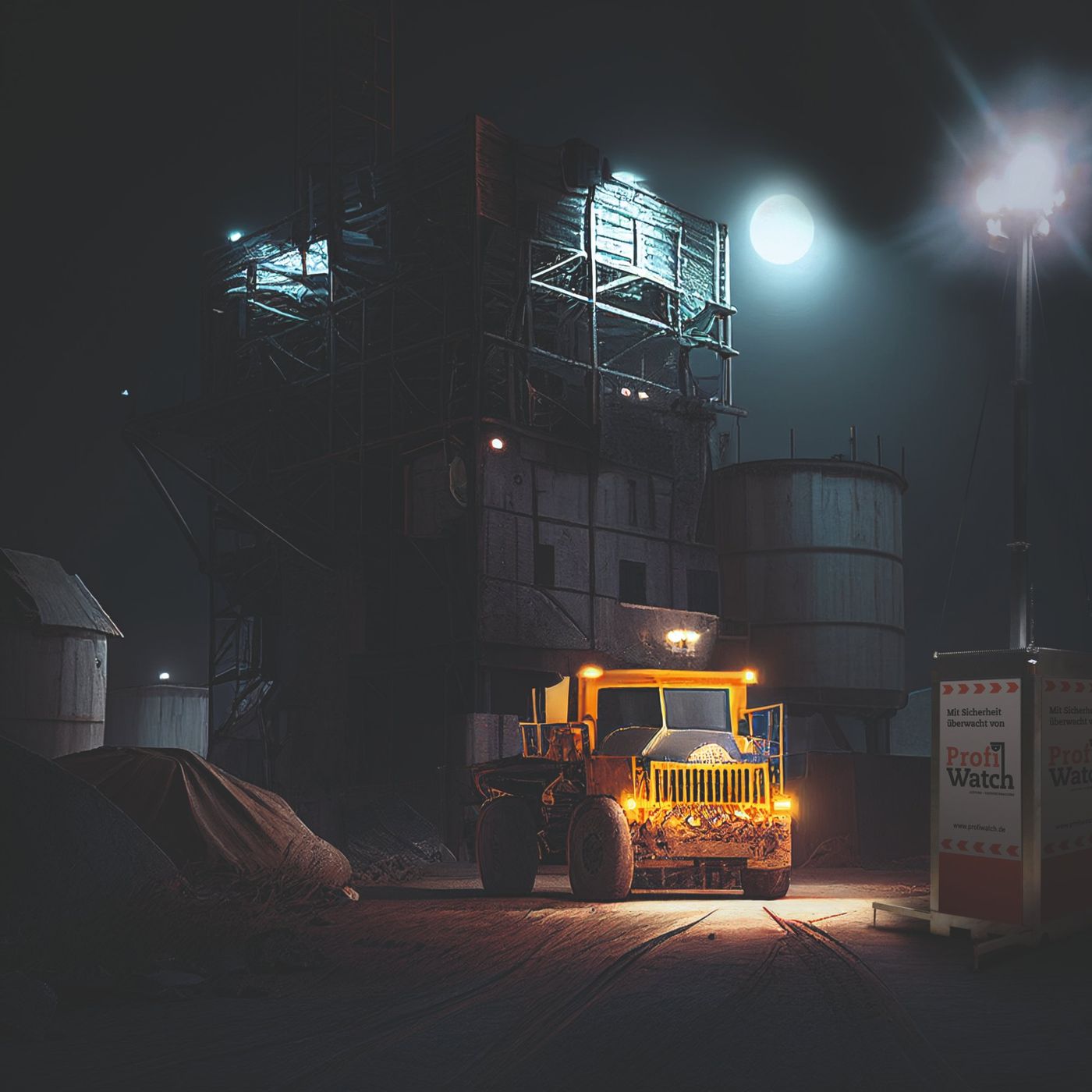 ProfiWatch Live-Kameraaufnahme einer Baustelle – Echtzeit-Überwachung